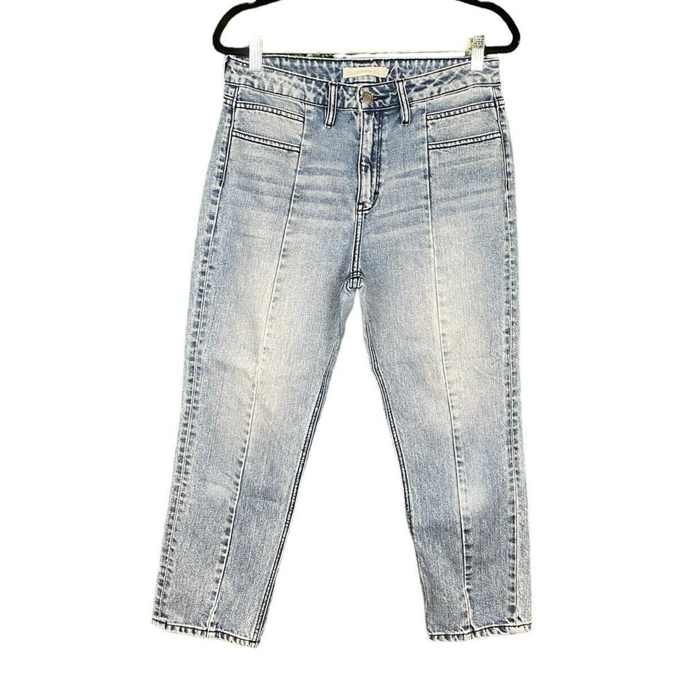 Hidden Jeans Women Size 29 Seam Detail Slit Pockets Med Wash Boho Hippie